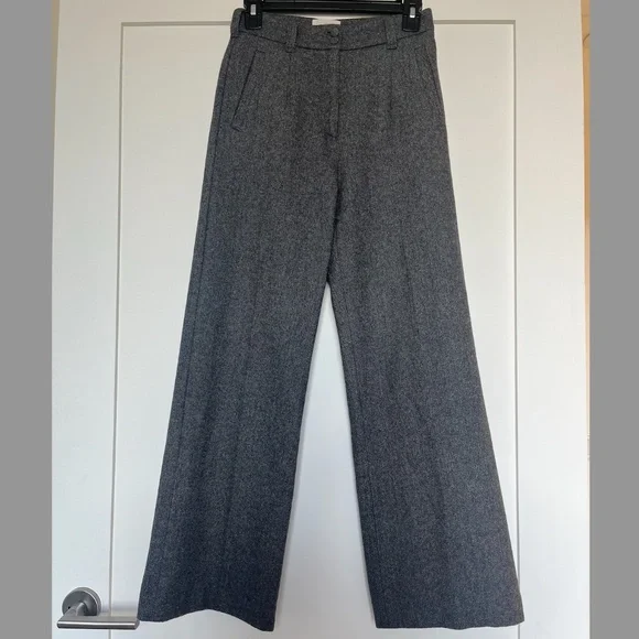 Sezane Charcoal Women's Trousers - Picture 2 of 7